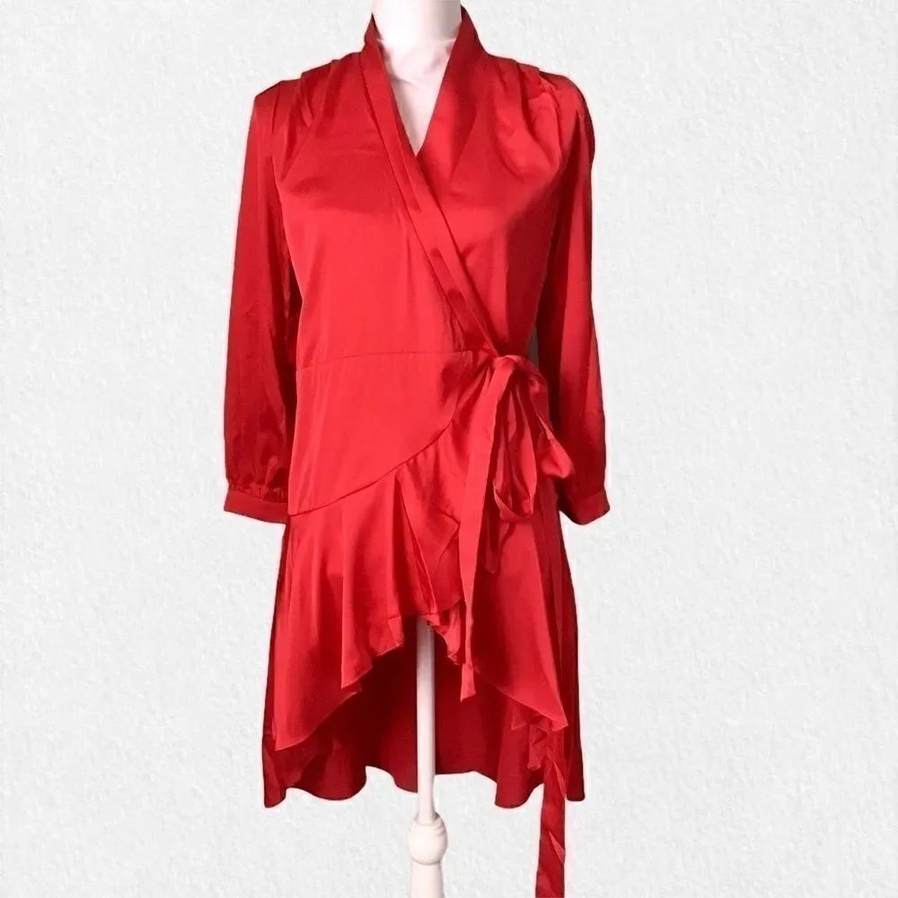 FEW MODA Asymmetric Kimono Wrap Dress